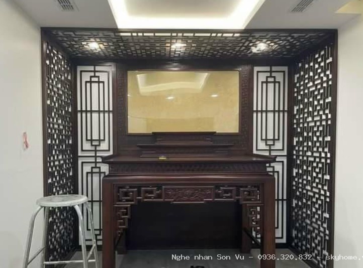 AN THỜ GIA TIÊN GỖ TỰ NHIÊN  tại Thanh Xuân