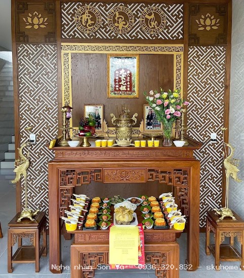 Bàn thờ đẹp đơn giản BTD tại Hà Đông