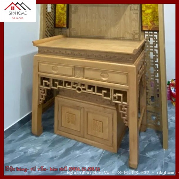Bàn thờ giá rẻ kèm đôn GS08 tại Nam Từ Liêm