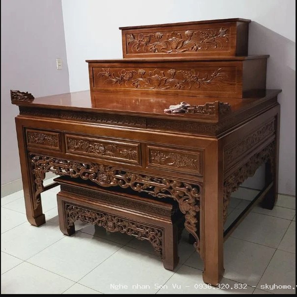 Bàn Thờ Gia Tiên 3 Cấp Giá Xưởng tại Cầu Giấy