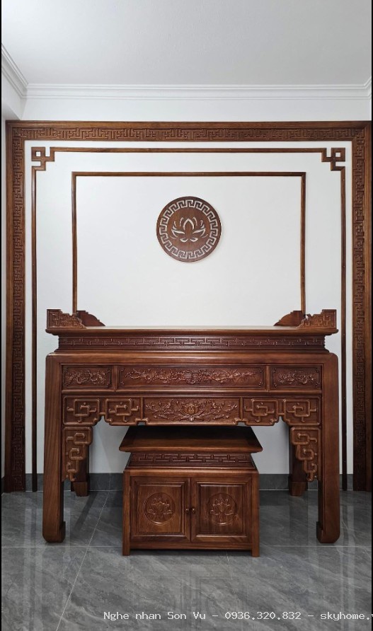 Ban thờ gia tiên đẹp hiện đại tinh tế tại Hà Đông