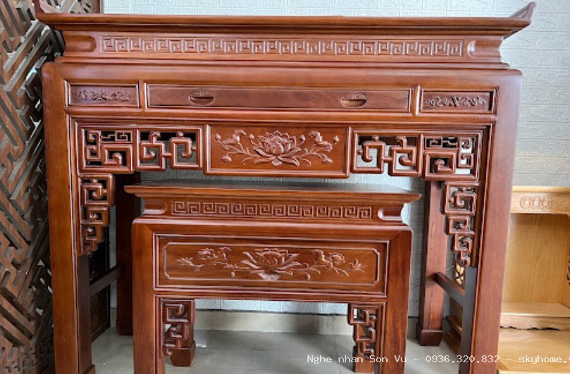 bàn thờ gỗ bền đẹp BT206 tại Tây Hồ