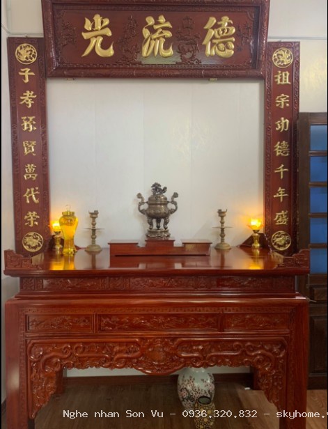 Bàn Thờ Gỗ Gụ BT 67 tại Long Biên