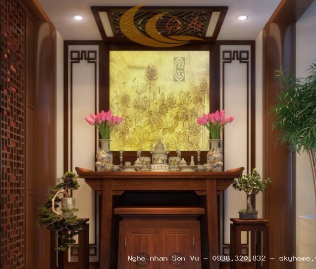 Mẫu bàn thờ hôm nay tại Long Biên