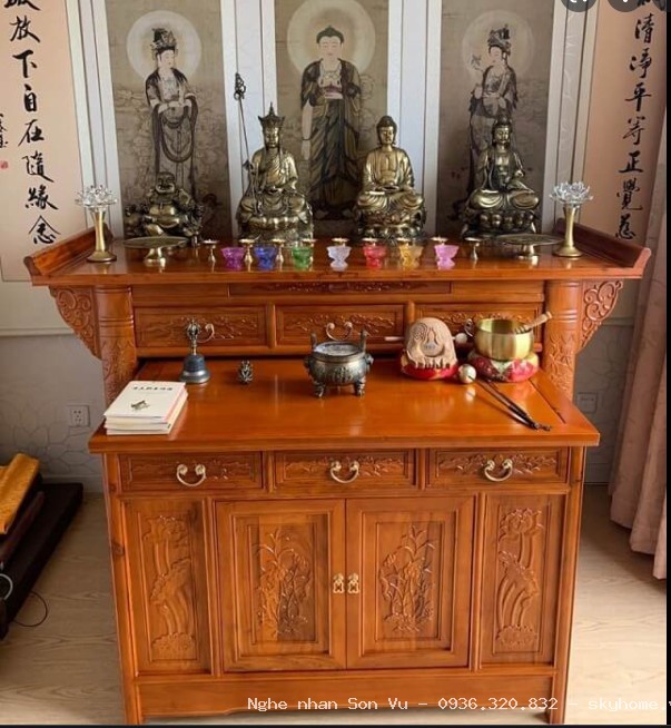 Mẫu Sập Thờ Đẹp Mai Điểu Chân 16 ST07 tại Nam Từ Liêm