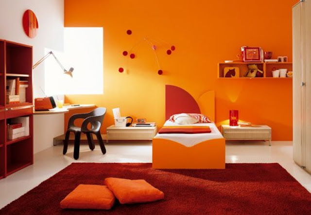 nội thất màu cam