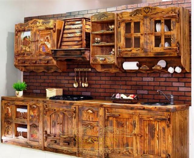 tủ bếp gỗ