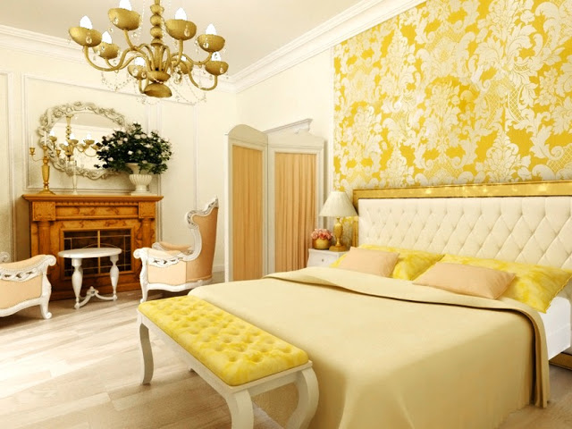 Phòng ngủ ấm áp sắc vàng- Mẫu số 3