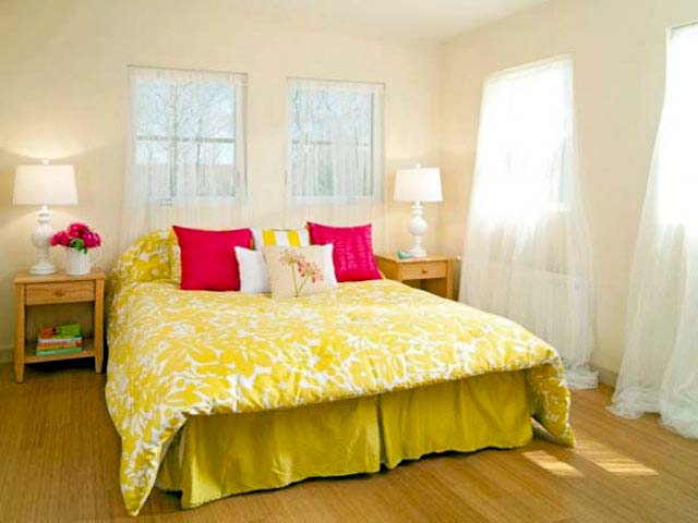 Phòng ngủ ấm áp sắc vàng- Mẫu số 4