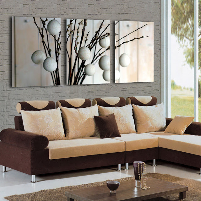Trang trí phòng khách với tranh treo tường - mẫu 1