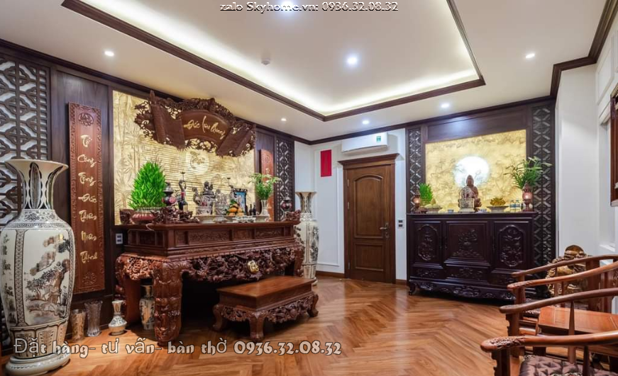 Ket hop phong khach voi phong tho %E2%80%93 gop 2 chuc nang trong cung 1 khong gian