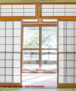 Vách Ngăn CNC (障子) Kiểu Nhật Bằng Gỗ Sồi