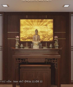 Bàn thờ tam cấp gỗ tràm