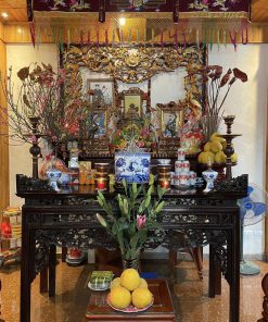 Bàn thờ gỗ dổi Lào và gỗ gụ lào