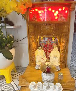 Bàn thờ thần tài gỗ gõ đỏ