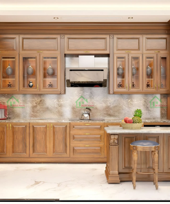 Tủ bếp gỗ tự nhiên