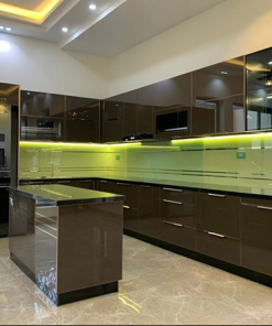 Tủ bếp nhôm kính