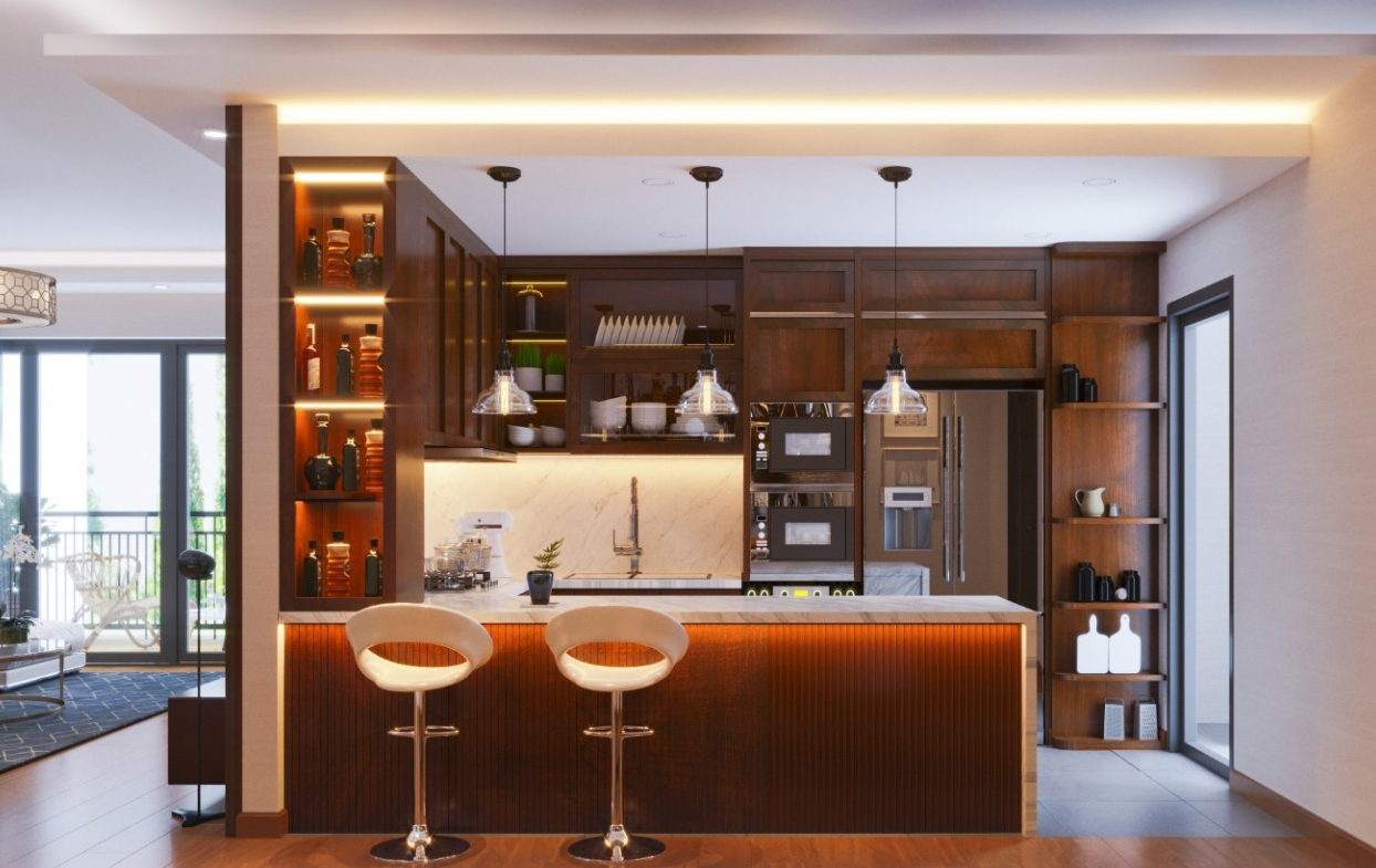 Tủ bếp có quầy bar 15 Tủ bếp có quầy bar