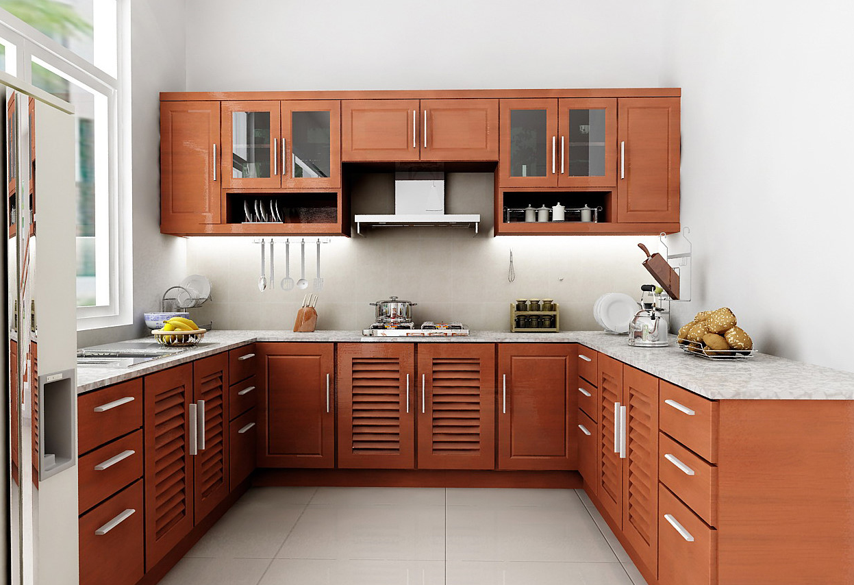 Tủ bếp gỗ xoan đào
