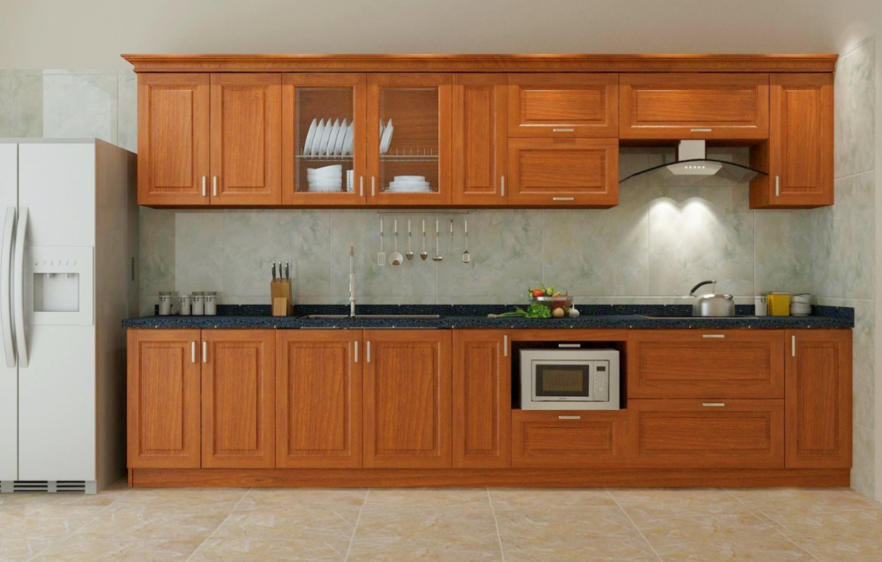 Tủ bếp gỗ xoan đào
