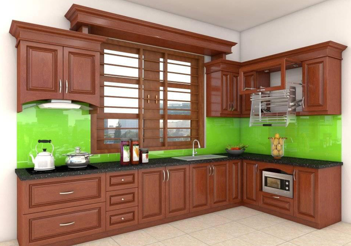 Tủ bếp gỗ xoan đào