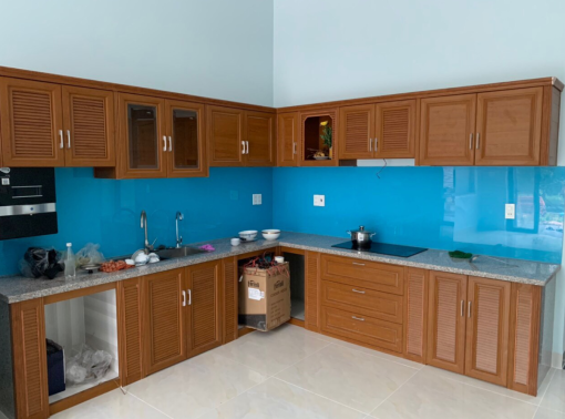 Tủ bếp nhôm kính