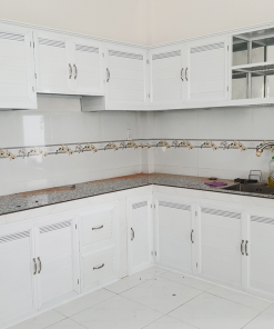 Tủ bếp nhôm kính