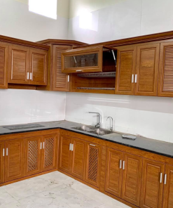 Tủ bếp nhôm kính