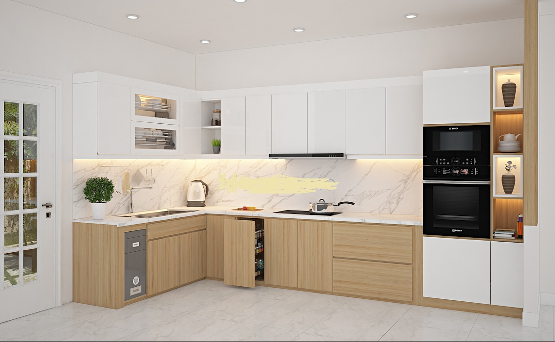 Tủ bếp Melamine