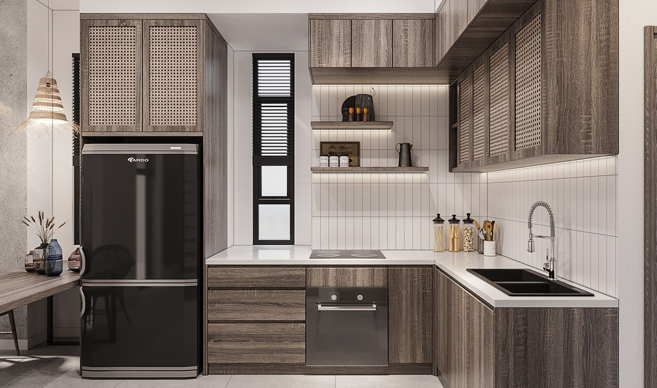 Tủ bếp Melamine