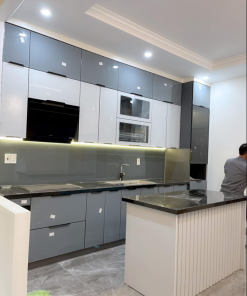 Mẫu Tủ bếp chữ i dài 3m