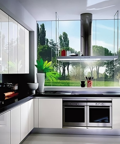 Tủ bếp Acrylic màu trắng