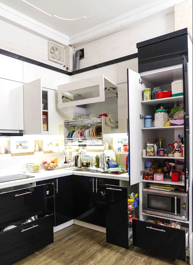 Tủ bếp Acrylic màu trắng 21 Tủ bếp Acrylic màu trắng