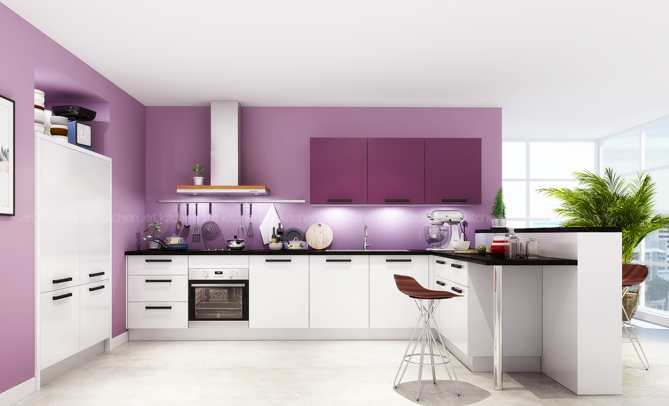 Tủ bếp Acrylic màu trắng 23 Tủ bếp Acrylic màu trắng