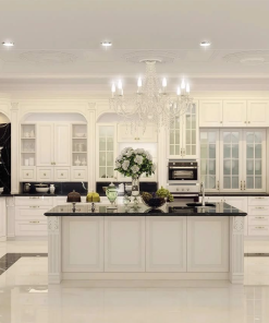 Tủ bếp Laminate màu trắng
