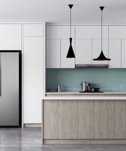 Tủ bếp Laminate màu trắng