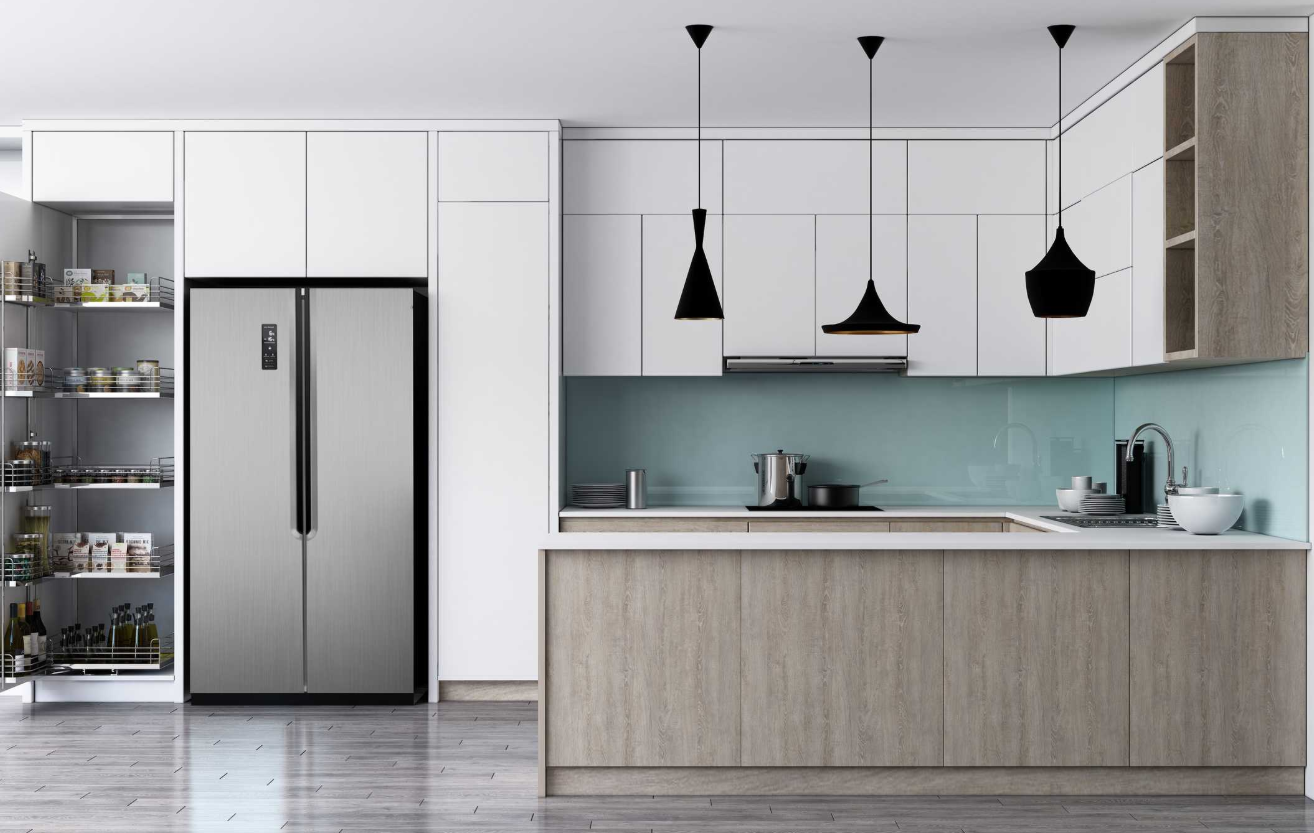 Tủ bếp Laminate màu trắng 14 Tủ bếp Laminate màu trắng