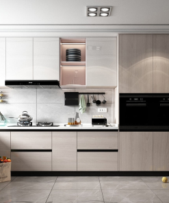 Tủ bếp Laminate màu trắng