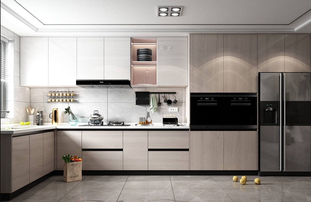 Tủ bếp Laminate màu trắng 15 Tủ bếp Laminate màu trắng