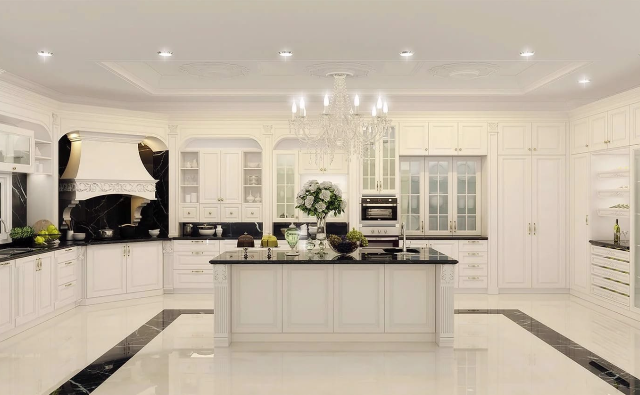 Tủ bếp Laminate màu trắng 16 Tủ bếp Laminate màu trắng