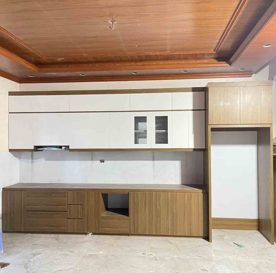 Tủ bếp nhựa mặt giả gỗ