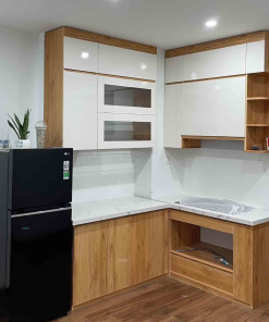 Tủ bếp nhựa mặt giả gỗ