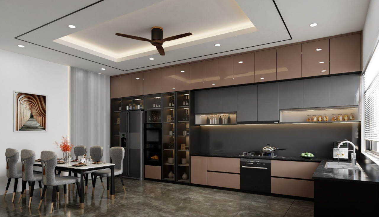 Tủ bếp nhựa phủ Laminate 14 Tủ bếp nhựa phủ Laminate