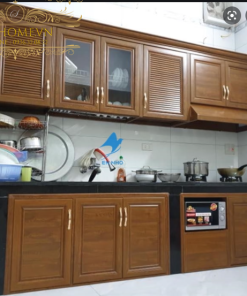 Tủ bếp nhôm kính