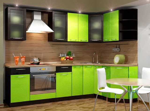 Tủ bếp màu xanh oliu 16 tu bep mau xanh oliu 2