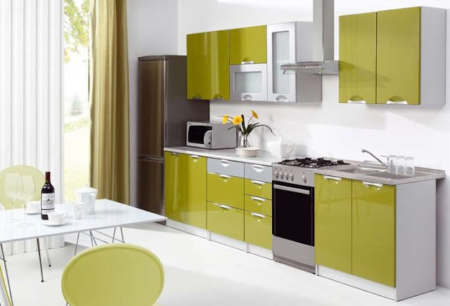 Tủ bếp màu xanh oliu 14 tu bep mau xanh oliu
