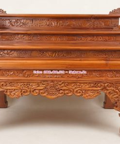 Bàn thờ truyện Như Ý tam cấp gỗ gụ Lào tự nhiên 100%