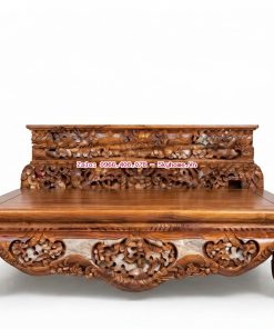 Bộ sập thập điểu quần mai gỗ gụ Lào kích thước lớn