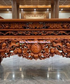 Lô hàng 4 mẫu sản phẩm sập gỗ gụ Lào chạm khắc thủ công chuẩn bị bàn giao khách hàng